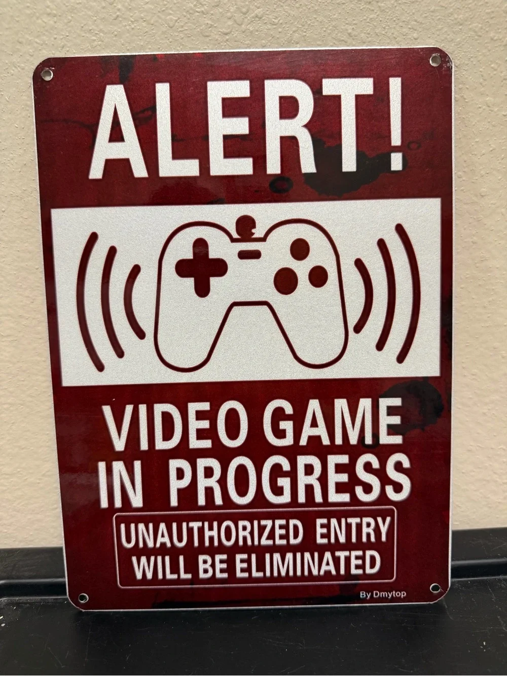 'Video Game In Progress' Metal Sign